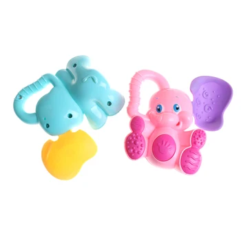 

Elephant shape Rattles Mobiles Baby Toys Handbells Toy Plastic Hand Jingle Shaking Bell Rattle 11.5*3*11 cm