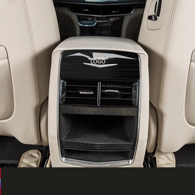 

Stainless Steel Center Armrest Rear Air Outlet Decorated Frame For Cadillac CT6 2016 17 18 2019 AAA454