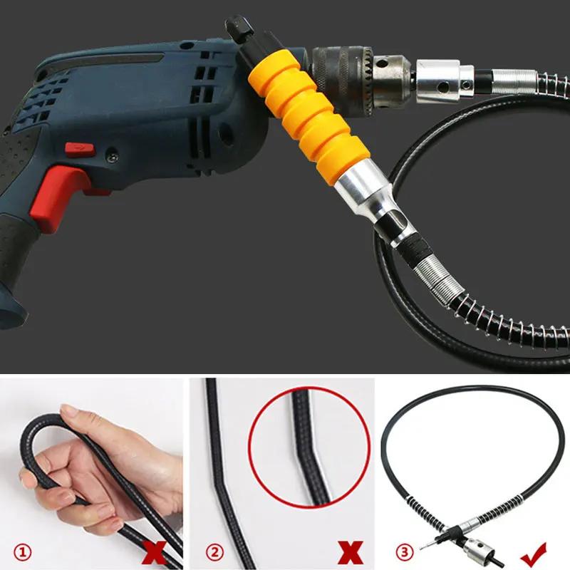 

Wood Chisel Carving Tool Tube Chuck Attachment for Electric Drill Flexible Shaft AI88