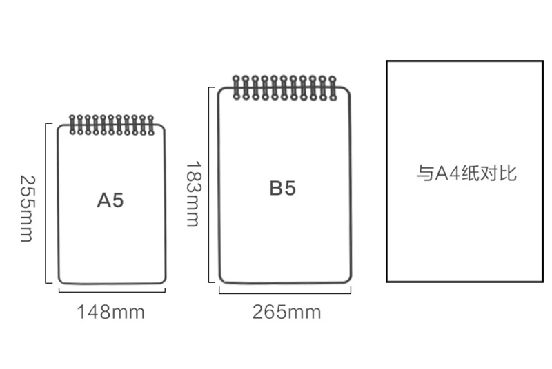 A5 B5 записная книжка на спирали, бумажная сетка, дневник, блокнот для школы, офисные принадлежности, Канцтовары