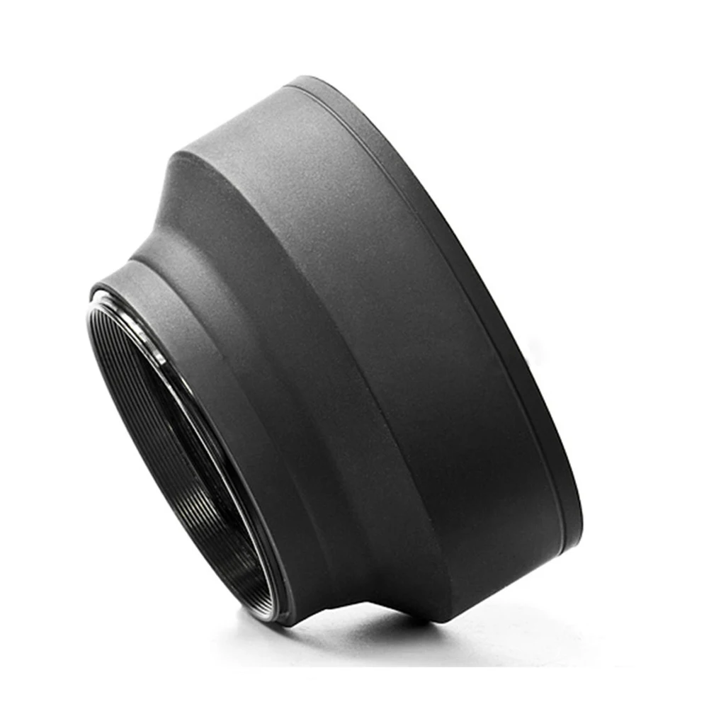 52mm 3 Stage Collapsible Rubber Lens Hood For Canon 50/1.8 Nikon 18 55