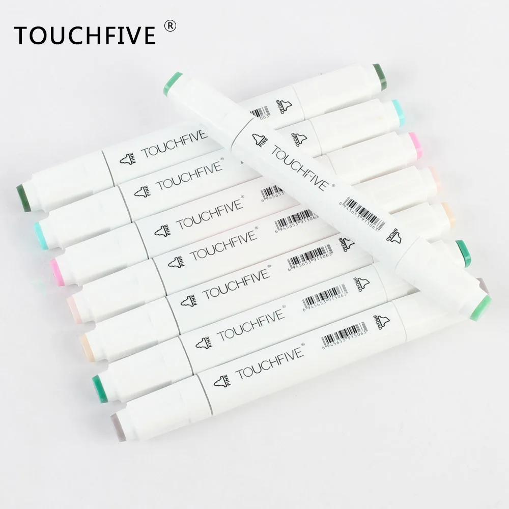 TouchFIVE 168 цветов Набор маркеров для живописи кисть на спиртовой основе ручка