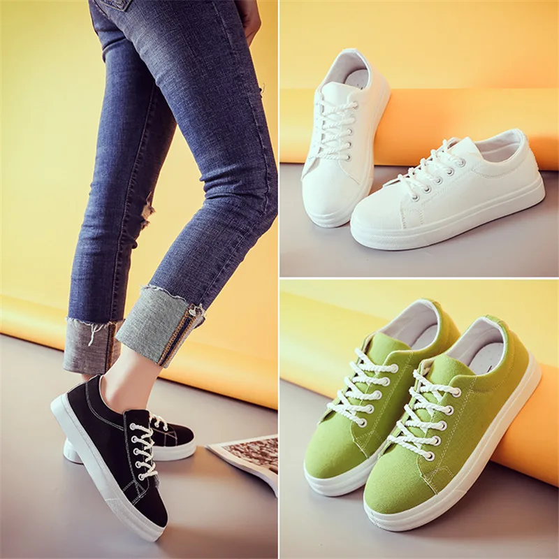 

Women Canvas Shoes Platform Casual Shoes Student Board Shoes Ladies Shoes Women's Vulcanize Female Sneakers BX62
