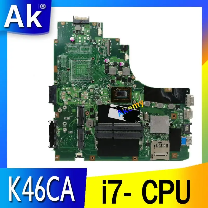 K46CA Материнская плата Процессор I7 для For Asus k46CB k46CM S46C A46C материнская ноутбука Тест