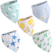 AmyaBaby, 5 шт./партия, детские слюнявчики из хлопка, детские нагрудники высокого качества, детские слюнявчики для новорожденных, нагрудники для мальчиков и девочек, нагрудник для кормления