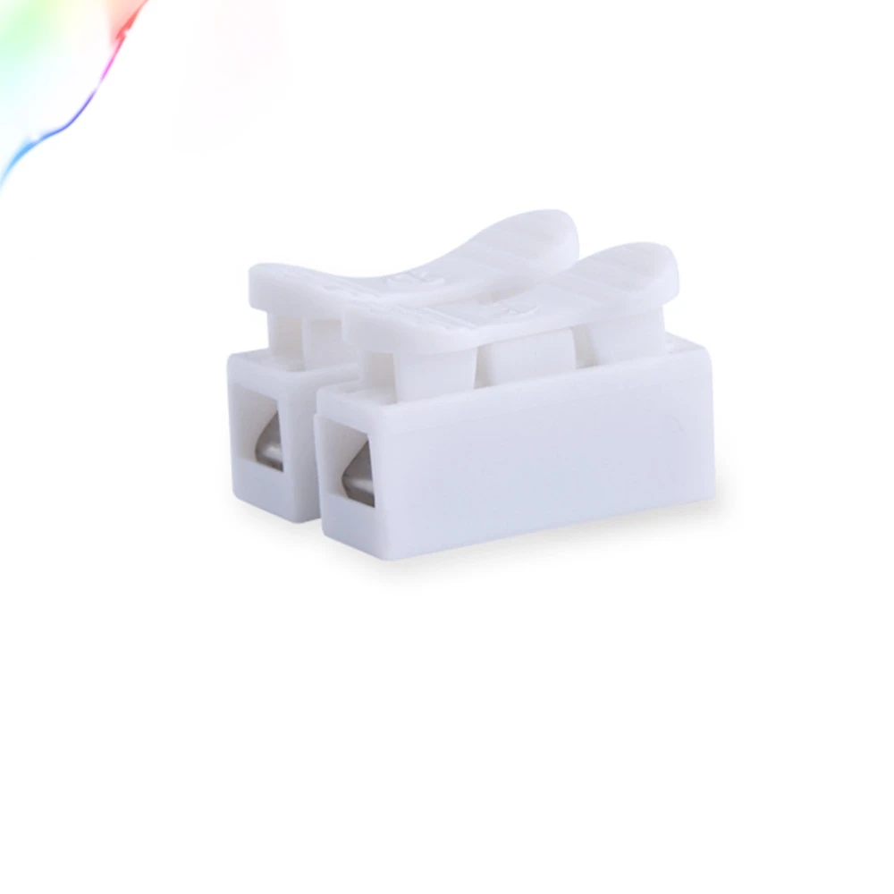 

CH-2 Spring Wire Quick Connector 2p Electrical Crimp Terminals Block Splice Cable Clamp Easy Fit Led Strip
