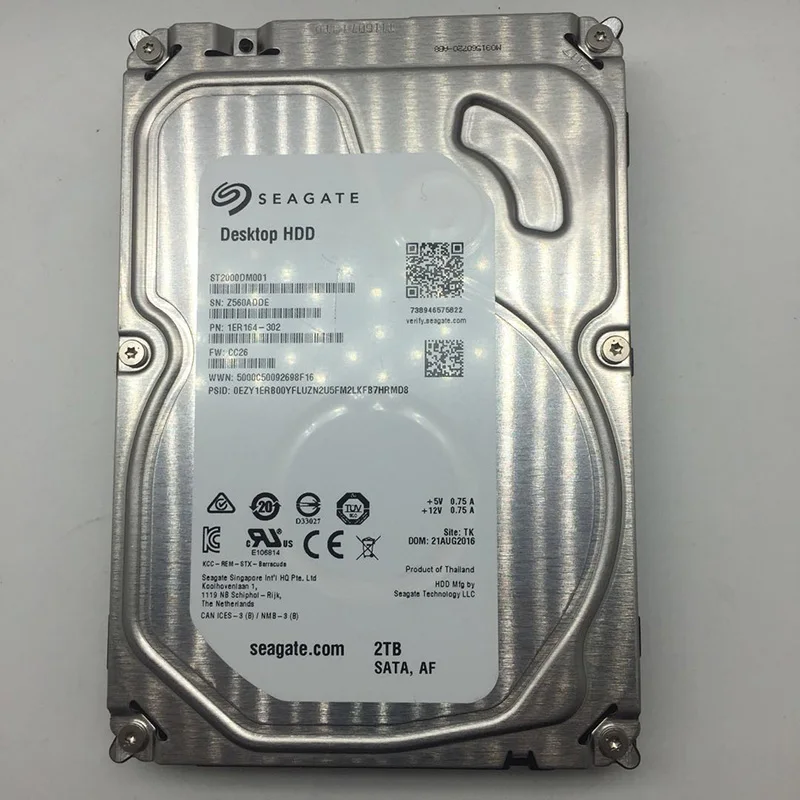  Nuevo Seagate ST2000DM001 2 TB capacidad 35 pulgadas SATA 30 HDD interno 64 MB caché 7200 RPM disco