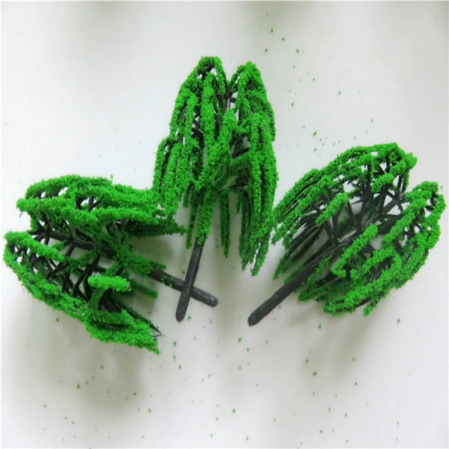 new architecture 3d scale artificial plastic model  green tree  layout37