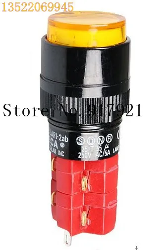 

[ZOB] DECA button switch Progressive Alliance D16LAR1-2AB self-locking can be illuminated --10pcs/lot