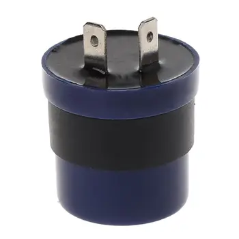 

DC 6V 12V Input Motorcycle Blue Inbuilt Beeper Flasher Turn Signal LED Blinker 2 Pins Motor Buzzer Flasher Relay Indicator