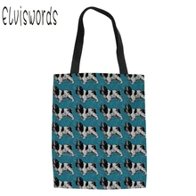 Щенок кокер-спаниель большой парусиновые сумки для покупок Складная Сумка многоразовые сумки