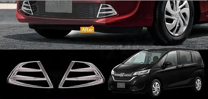 For Honda Freed 17 Front Fog Lamp Cover Abs Chrome 2pcs Chromium Styling Aliexpress