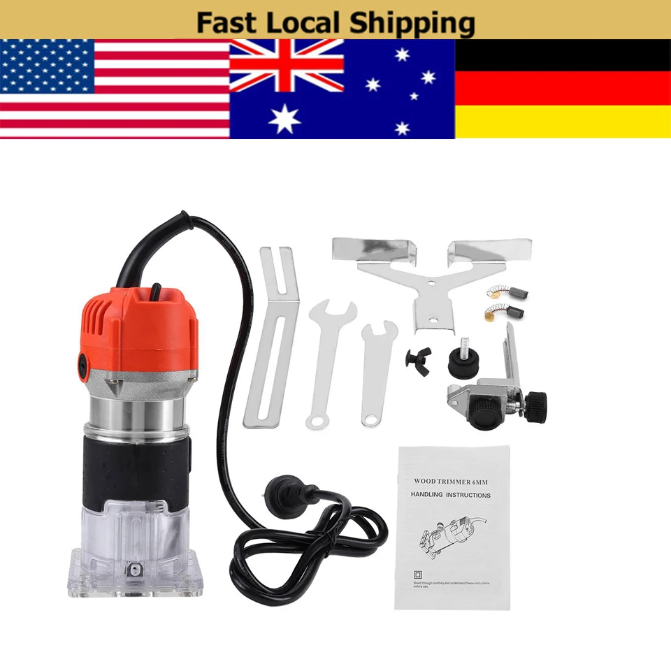 

1 Set Electric Trimmer 30000R/MIN Electric Hand Trimmer Wood Laminator Router Tool Set Power Tools