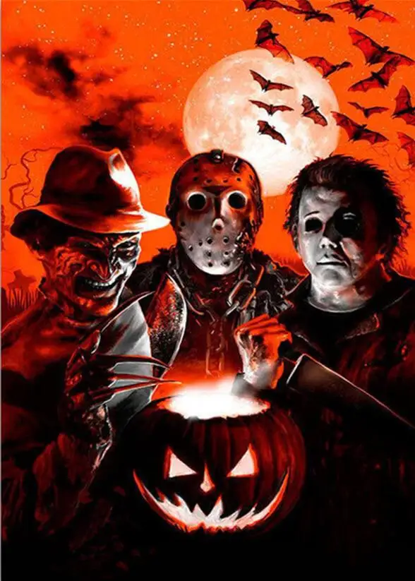 

5D diy Diamond Painting horror movie halloweens 3d Cross Stitch Full diamond embroidery Mosaic pattern beaded embroidery