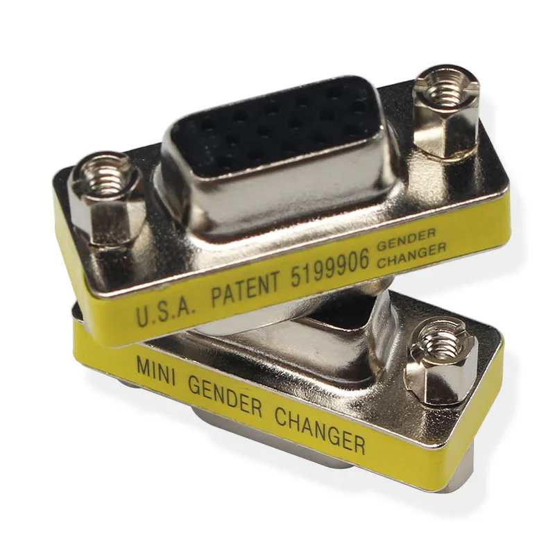 Mini Gender Changer VGA Adapter Female to VGA Female For PC TV Notebook Monitor STB Projector DVD