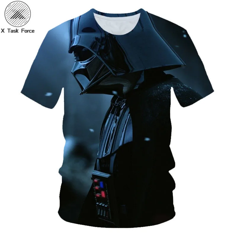 Летние топы 3D повседневные футболки принт Звездные войны Дарт Вейдер Анакин футболка Скайуокера для мужчин хип хоп панк с круглым вырезом футболки S-6XL