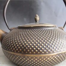 1" Клеймо Династия Китайский Дворец Бронзовый Чайник Чайник Бутылка Горшок Статуя