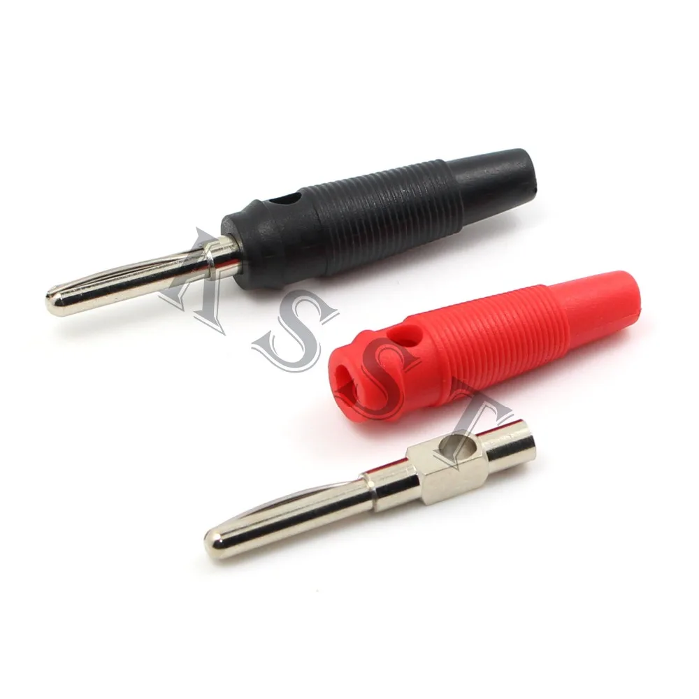 12pcs Radioshack Stackable 4mm Banana male Plug Jack Red+Black