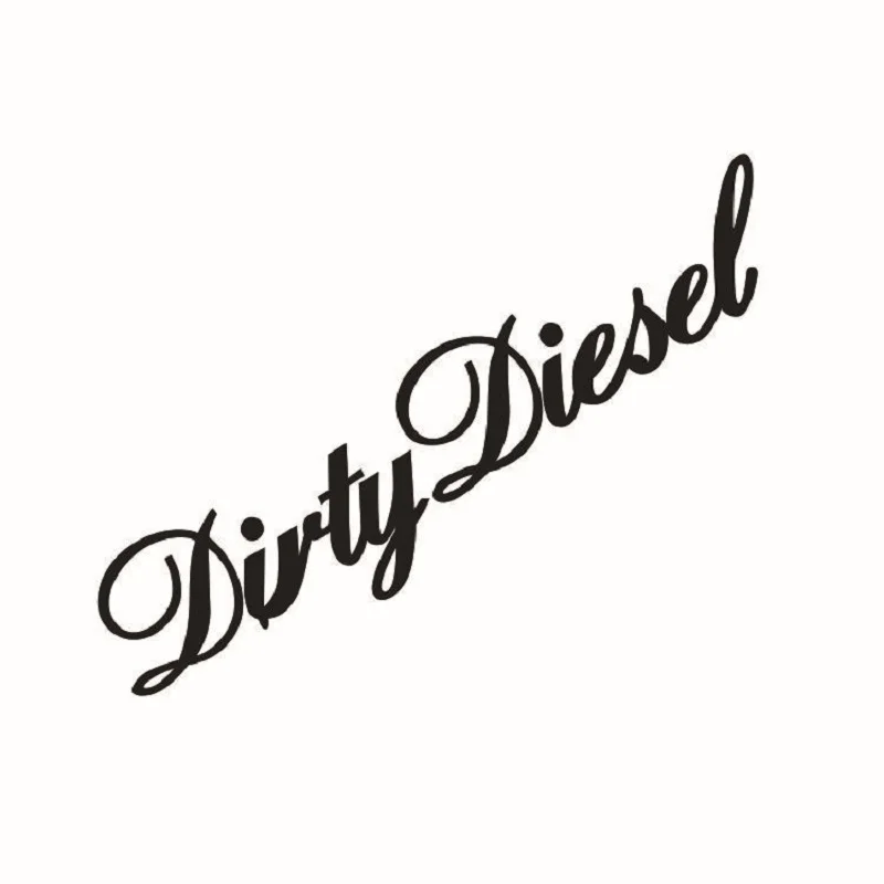 

1PCS Reflective Car Stickers Dirty Diesel Vehicle Sticker Black White Color English Letter Sticker