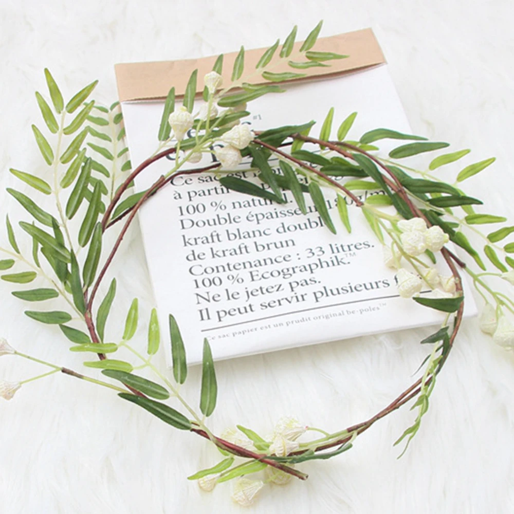 

Artificial Silk Willow Leaves Long Branch Green Fake Plants Spring Wedding Home Decoration Arrangement Accessories faux foliage