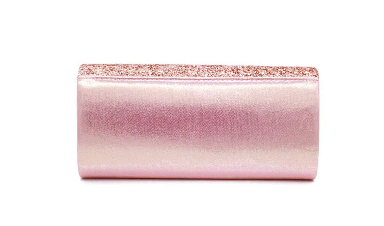 Luxy Moon Pink Leather Envelope Clutch Purse Bottom View