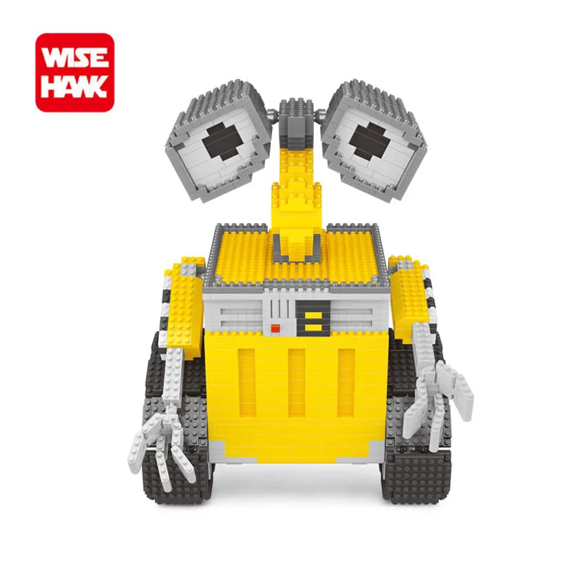 WiseHawk Funny Robot WALL-E Nanoblocks Toys Hot Selling Plastic Puzzle Model American Anime Creative Miniature Building Bricks WiseHawk Funny Robot WALL-E Nanoblocks Toys Hot Selling Plastic Puzzle Model American Anime Creative Miniature Building Bricks