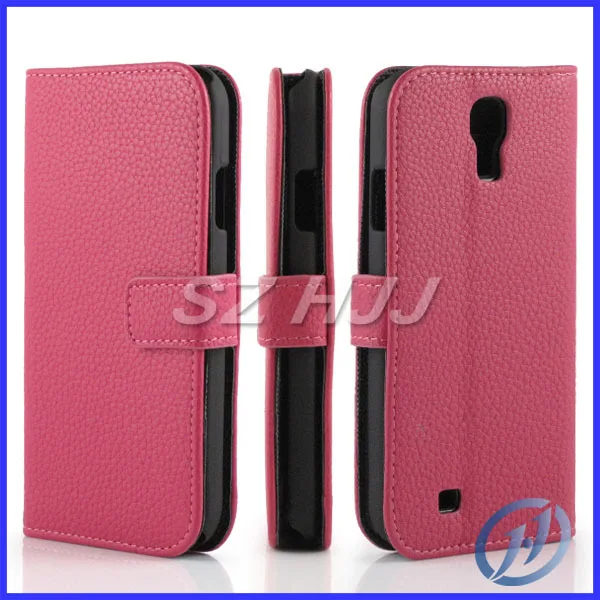 For Samsung Galaxy S4 i9500 Lithi Line Wallet Stand Leather Case Cover with Credit Card Slots |
