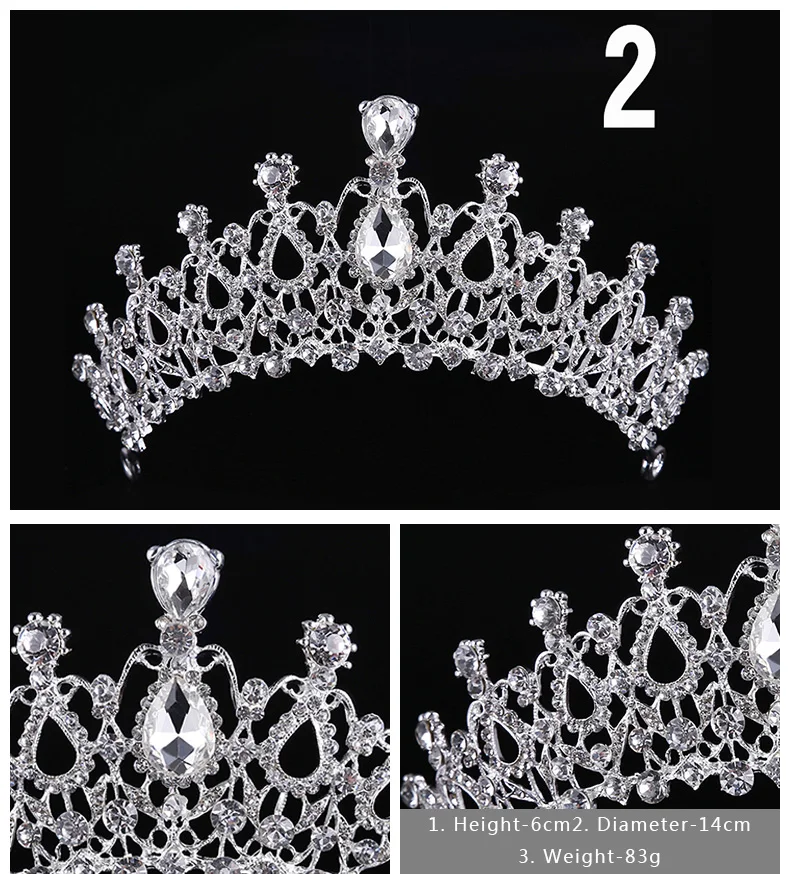 Разнообразная Серебряная Хрустальная свадебная тиара, корона, модная жемчужная королевская свадебная корона, головной убор, свадебные украшения для волос, аксессуары
