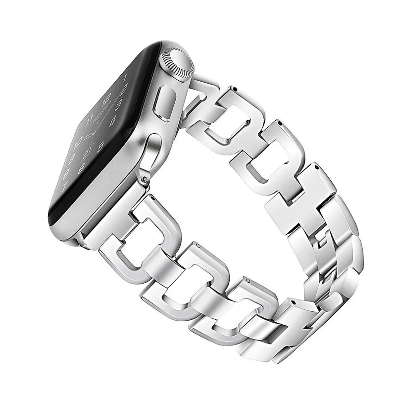 KINGBEIKE Stainless Steel Band For Apple Watchband 1/2/3/4 Series Watch Band Metal Links iwatch 38mm/42mm 40mm/44mm Bracelet