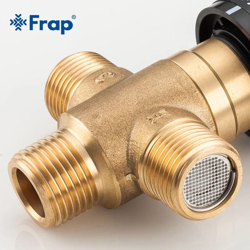 US $25.67 Frap Brass Thermostatic Mixing Valve Bathroom Shower Faucet Temperature Mixer Control Thermostatic Valve Home Improvement Y38058