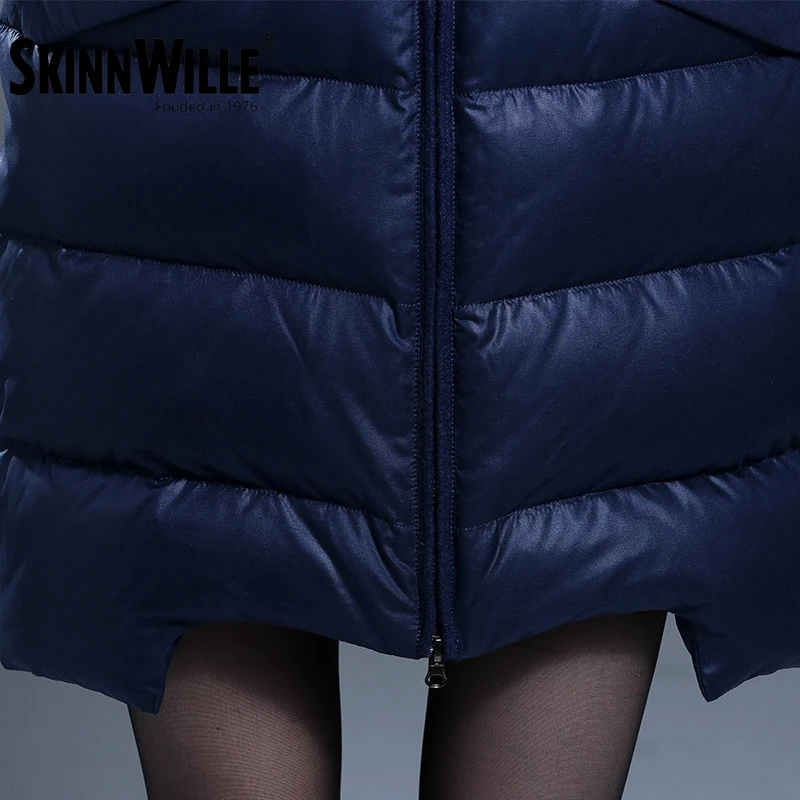 SKINNWILLE 2017куртки пуховика длинная Зимняя курткаьто Новая Коллекция пуховик