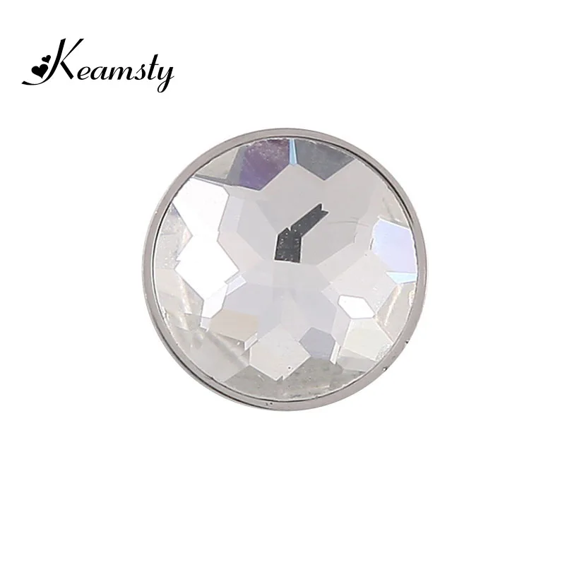 Keamsty cristal claro 12mm plateado magnética intercambiable moneda cambio pulsera collar como mujeres christams regalos