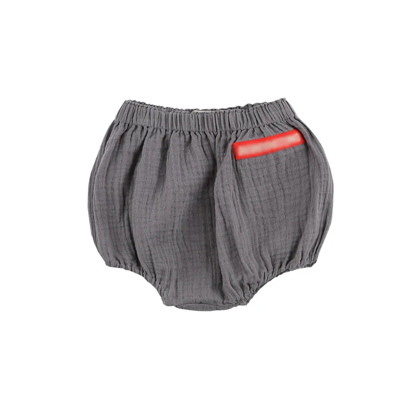 Gray Bebe/ летние шорты для малышей милые шорты из хлопка для девочек детские летние шорты для маленьких мальчиков в Корейском стиле - Цвет: Gray