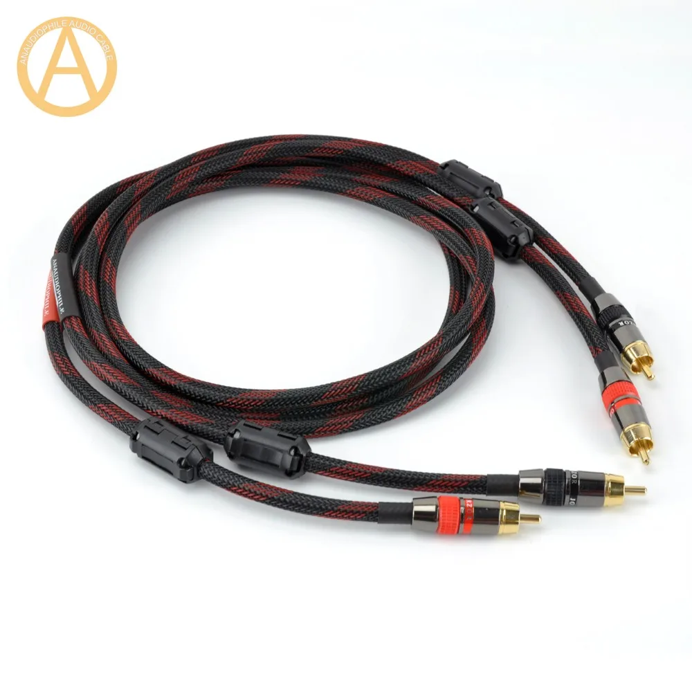 Hifi RCA Cable 4N OFC RCA Interconnect Cable 2RCA To 2RCA Male RCA Audio AV Cable Amplifier Preamplifier DAC Quad Ferrite Beads Hifi RCA Cable 4N OFC RCA Interconnect Cable 2RCA To 2RCA Male RCA Audio AV Cable Amplifier Preamplifier DAC Quad Ferrite Beads