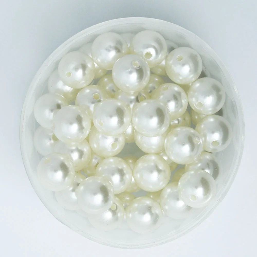 Низкая цена! 4-20 мм Белый слоновой кости ABS имитация жемчуга круглые пластиковые бусины для браслета ожерелье ювелирных изделий DIY
