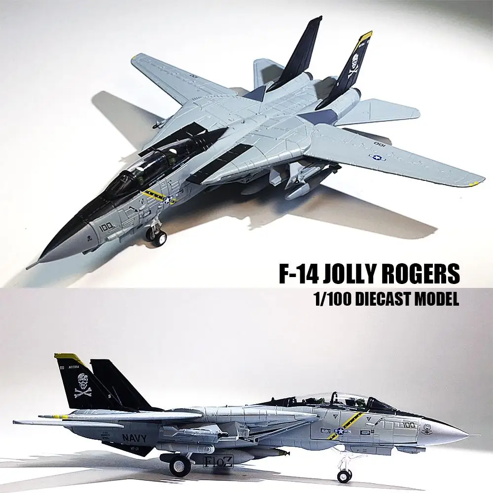

F-14 JOLLY ROGERS 1/100 diecast plane model aircraft
