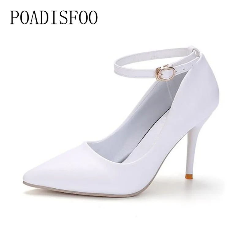 

POADISFOO 2018 New Women's Fashion Pumps Pink Color Super High Heels Shallow Mouth High Heels 10cm .LSS-9997