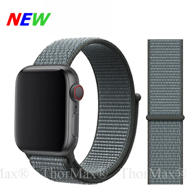 Нейлоновый ремешок для apple Watch band 5 4 3 iWatch band 42 мм 44 мм 40 мм apple wacth 4 3 2 аксессуары для браслетов Sport Loop correa - Цвет ремешка: 24-Storm Gray