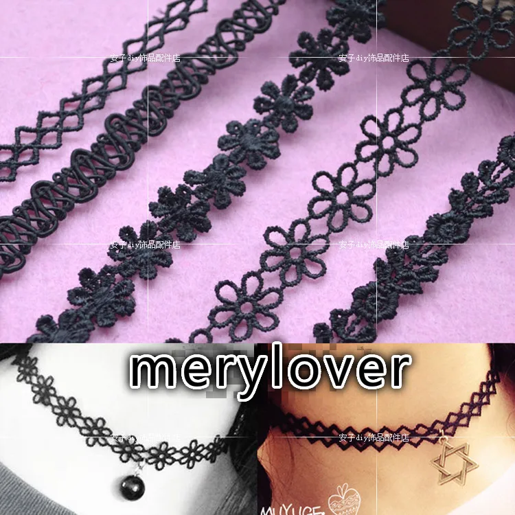 

(1 Yard/lot) 10mm Black Ivory Knitting Cotton Lace Ribbon Handmade Patchwork Scrapbook Craft for DIY Apparel Sewing Accessories