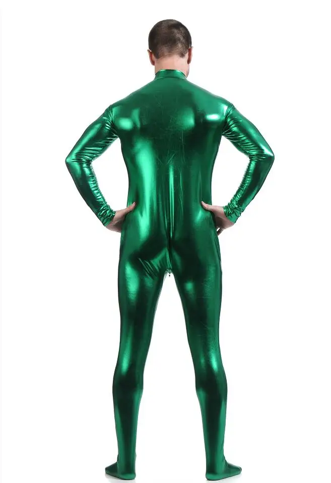 Cosplay&ware Ensnovo Men Latex Suit Black Shiny Metallic Tights Gold Zentai Full Body Unitard Custom Skin Bodysuit Zipper Front -Zentai shop online HTB1s761NwHqK1RjSZFEq6AGMXXaa.jpg