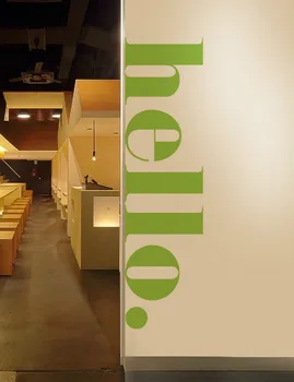 

Company Office Slogan Letter Custom Wall Sticker Fashion Shop Window Hello Welcome Sign Word Decoration Glass Door Sticker