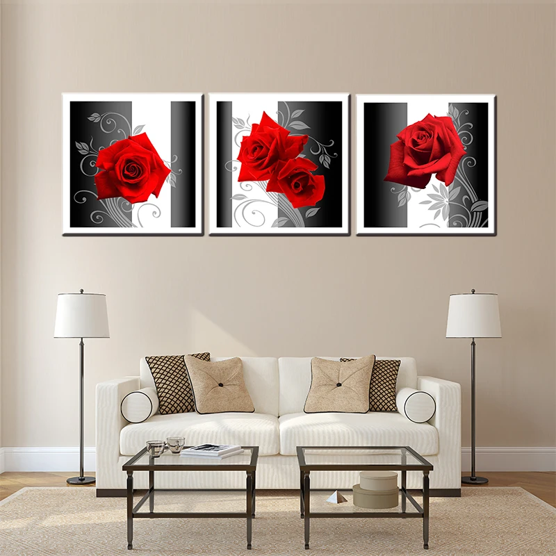

3pcs 5d diy diamond painting red Rose,Full,Diamond Embroidery,Handmade,3d pictures,image,Stitch Cross,Diamond Mosaic,kitchen art