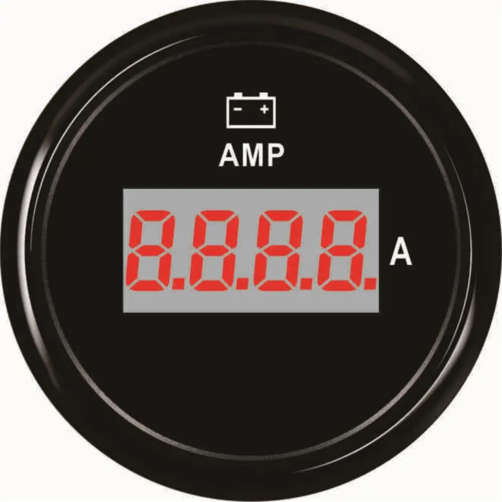 1 шт Красный Подсветка 52 мм Цифровой амперметров+/-150A 9-32vdc Amp Приборы вертушек с текущими Сенсор подходит для авто