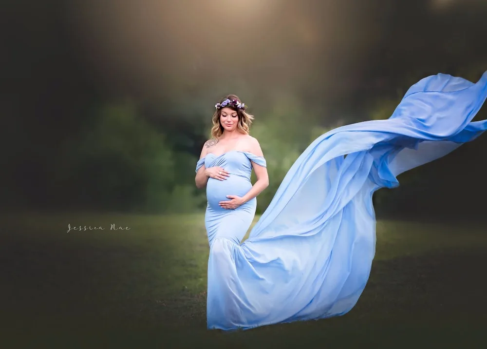 Maternity Off Shoulder Gown for Photography-1