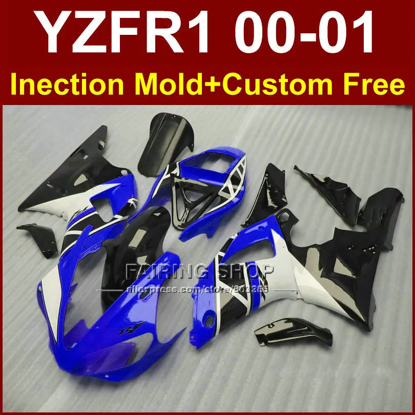 Тёмно синие детали корпуса инъекции для YAMAHA YZF1000 Обтекатели YZFR1 2000 2001 YZF R1 00 01