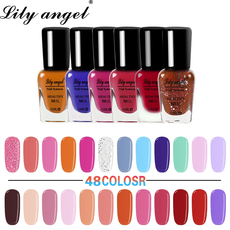 

Lily angel High Qulity 10ml 48Colors Paint Nail Polish for Art Nail Peelable Easy Quick Drying Water Based Nail Gel Polish