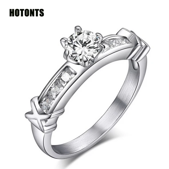 RC 181 Luxury Stainless Steel Wedding Ring Jewelry For Women Romantic