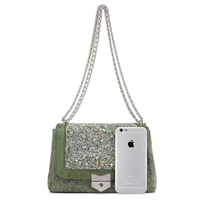 LOVEVOOK брендовая сумка на плечо с цепочкой Женская модная Холщовая Сумка женские сумки известных брендов сумки-мессенджеры с высококачественными бриллиантами