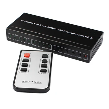 

HDMI One-of-Four Splitter Audio Decoder 1X4 1 TO 4 1080P Audio Splitter HDMI 1X4+WITH AUDIO EXTRACTOR