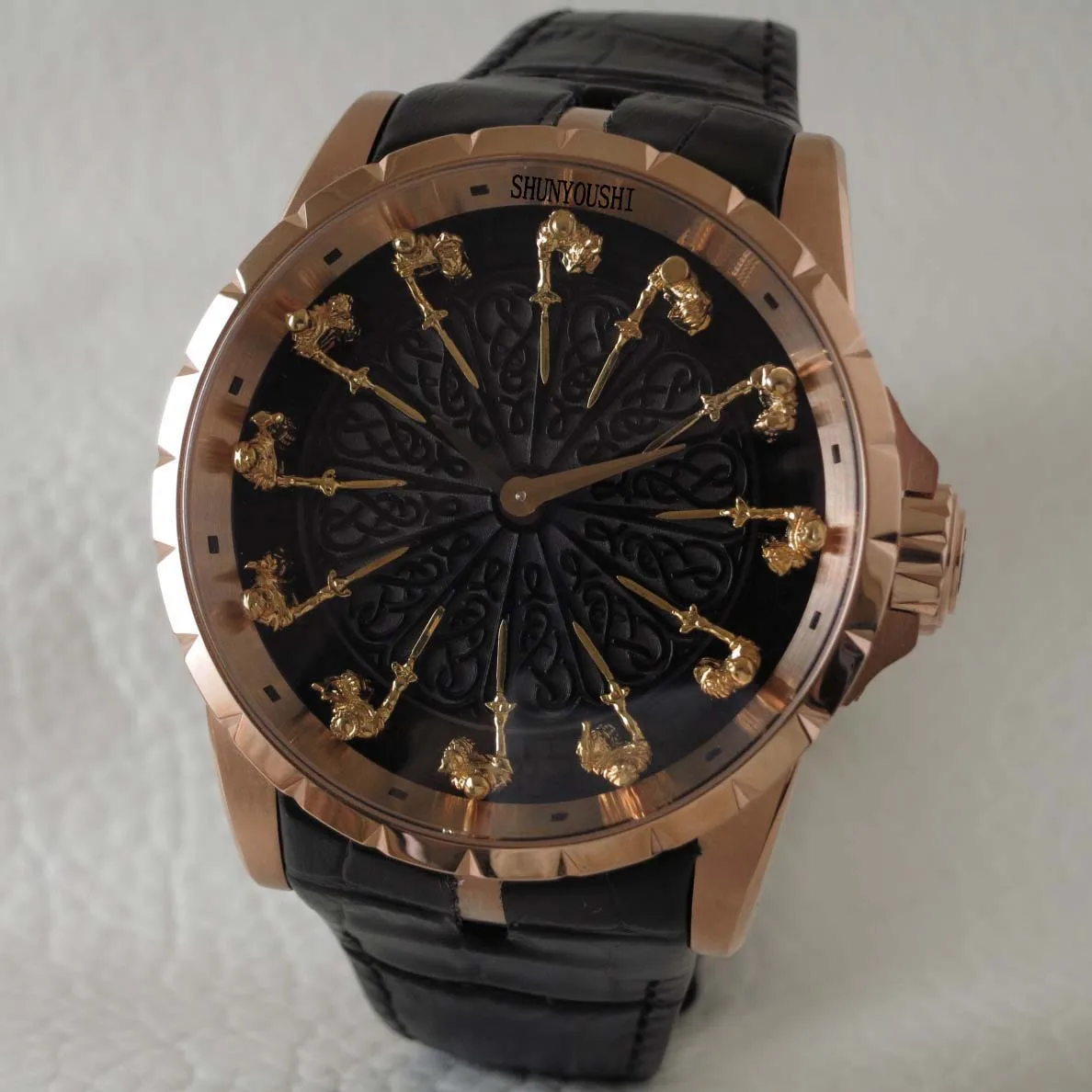 WG06204 мужские часы Топ бренд подиум Роскошные европейский дизайн автоматические механические часы